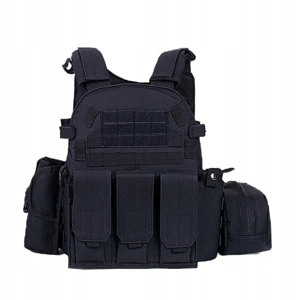 MILITARY TACTICAL MILITARY VEST 600D MOLLE-laukut POUCHES Uni Black