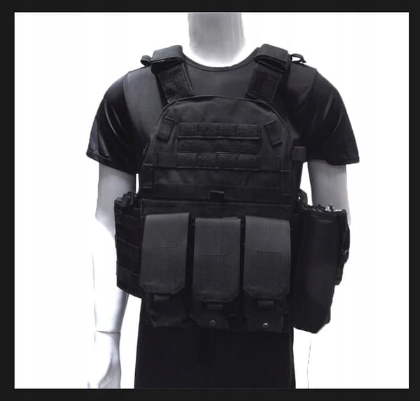 MILITÆRTAKTISK MILITÆRVEST 600D MOLLE-TASKER POSER Uni Green