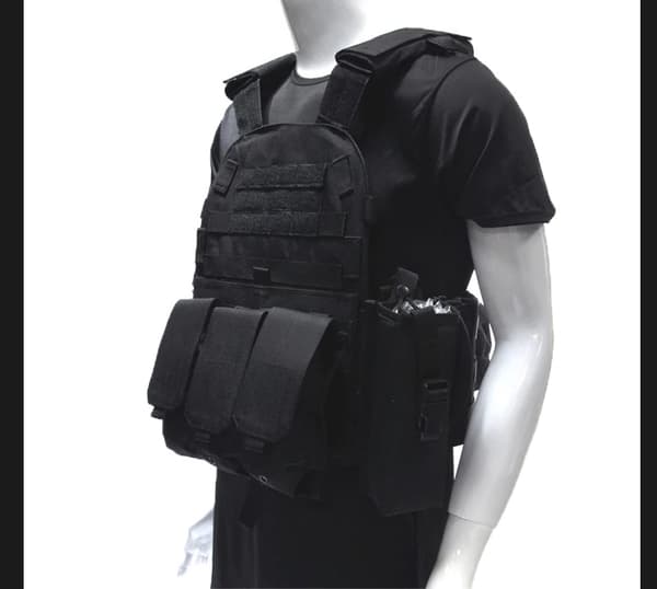 MILITÆRTAKTISK MILITÆRVEST 600D MOLLE-TASKER POSER Uni Green