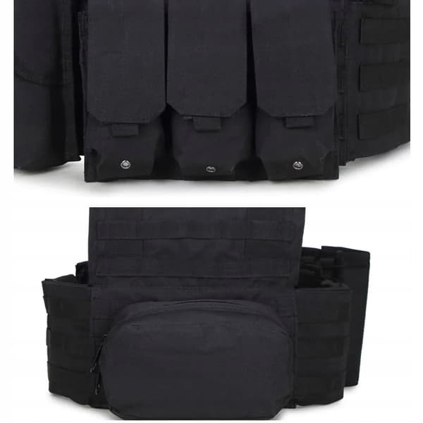 MILITÆRTAKTISK MILITÆRVEST 600D MOLLE-TASKER POSER Uni Green