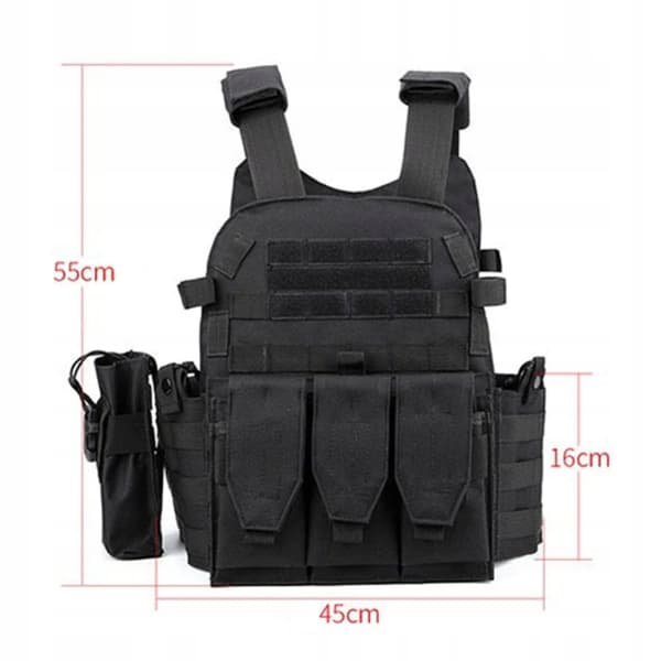 MILITÆRTAKTISK MILITÆRVEST 600D MOLLE-TASKER POSER Uni Green