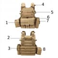 Miniatyrbild 2 av 11: MILITÄRTAKTISK MILITÄRVÄST 600D MOLLE-väskor PÅSAR Svart Kamouflage
