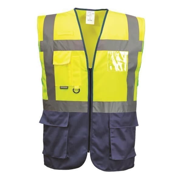 Gilet Executive - Portwest - C476 - Gul - Marinblå - Unisex