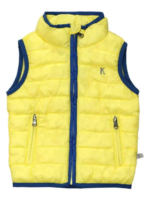 Drenge gul Kanz quiltet vest