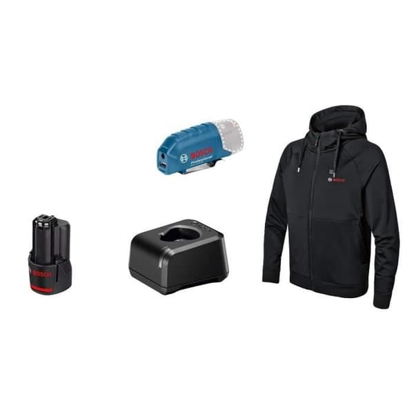 Bosch Professional GHH 12+18V XA värmejacka storlek S med 12V batteri - 06188000GB