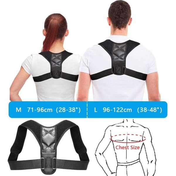 Hållningsväst - Få bättre hållning, Strl L - XL - Svart