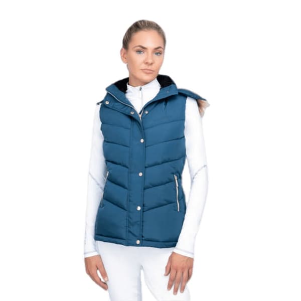 Coldstream Kvinnor/Damer Leitholm Quilted Gilet Cool Slate Blue XXL