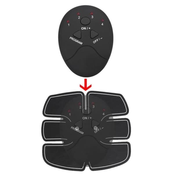 EMS Muskelträning Bantning Trådlös Smart Body Massager - 1 x Controllers + 1 x Abdomen Patch