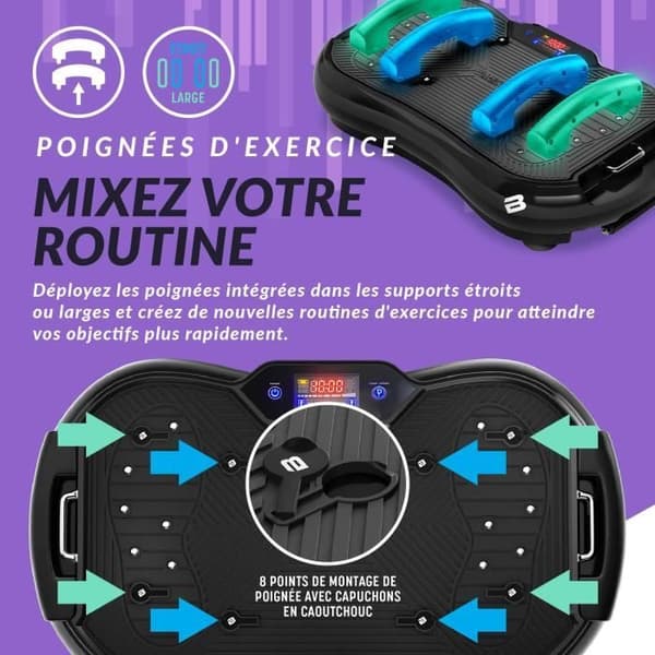 Bluefin Fitness Ultra Slim Plus Vibrationsplattform | Vibrations fitnessmaskin för helkroppsträning