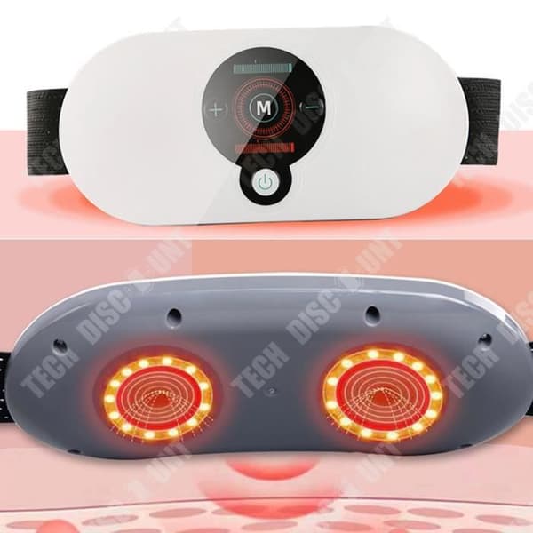 TD® Midjemassageapparat Varmkompress Värmebälte Bukenvibrationer Massage Fysioterapianordning