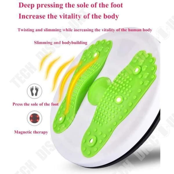 Midjeplatta - TD® - Twisted - Grön - Fitness - Vuxen