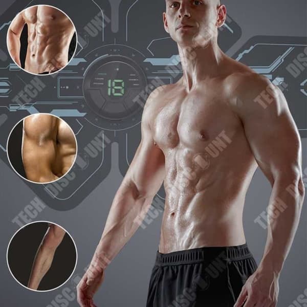 TD® armmuskelstimulator 2 armplåster 6 lägen 18 intensitetsnivåer Smart digital display