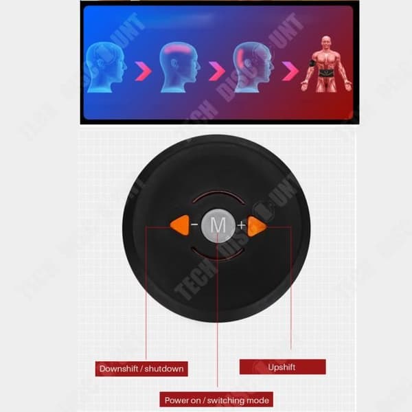 TD® Magenhet Magbälte Muskel Elektrostimulator USB Laddning Tunna Ben Armar Träning
