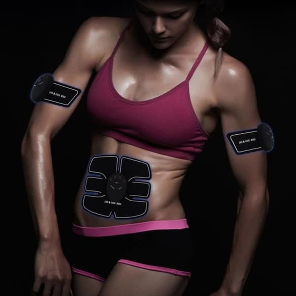 TD® bukbälte elektrostimulering kvinna man usb uppladdningsbar bodybuilding bantning sport ben svettas mage buken