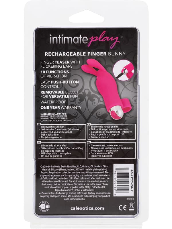 California Exotic: Intimate Play, Rechargeable Finger Bunny