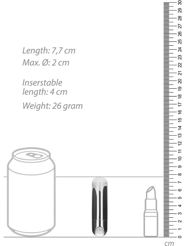Shots Toys: Rechargeable Bullet, 10 Speed