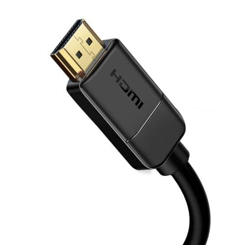 CABLU video Baseus HD Series, HDMI (T) la HDMI (T), rezolutie maxima 4K UHD (3840 x 2160) la 30 Hz, conectori auriti, 8m, negru "CAKGQ-E01" (timbru ve