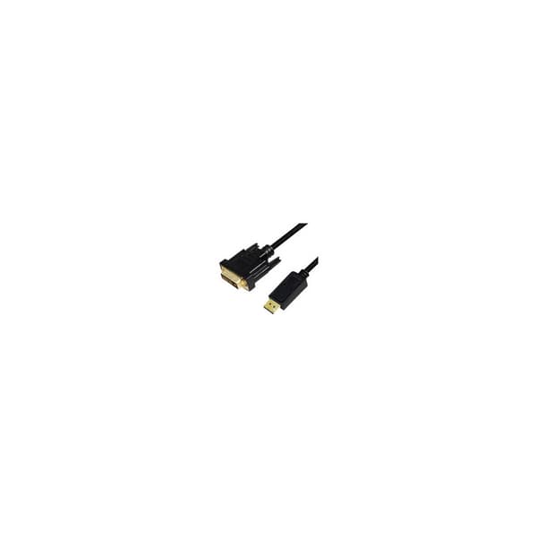 Kabel DisplayPort 1.2 do DVI 24+1, 1m, Czarny