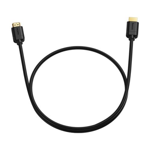 Baseus Video Cable High definition Series HDMI To HDMI 4K 60 Hz, 3D HDR, 18 Gbps, 1m Black (CAKGQ-A01)
