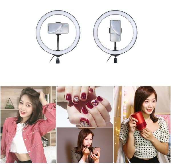 Tripod Mount Puluz 1,1m + 26cm RGBW LED Ring Vlogging  PKT3044