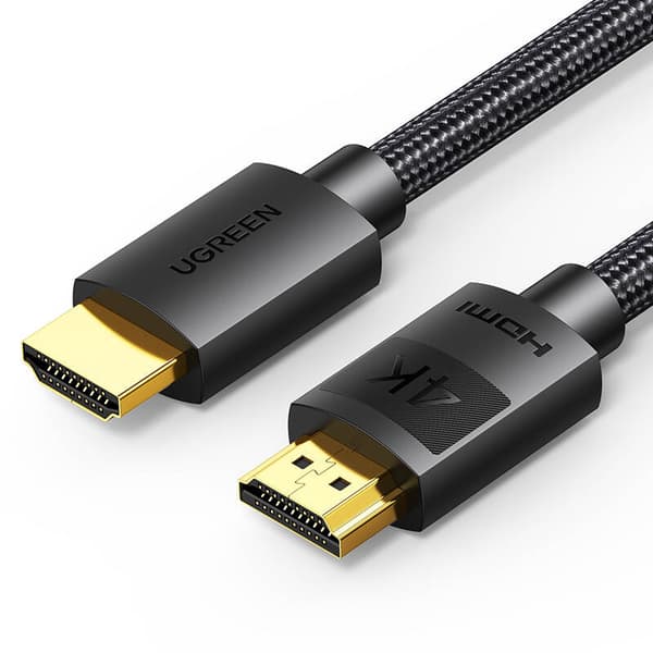 CABLU video Ugreen, "HD119" HDMI (T) la HDMI (T), rezolutie maxima 4K UHD (3840 x 2160) la 60 Hz, braided, 1m, negru "30999" (timbru verde 0.18 lei) -