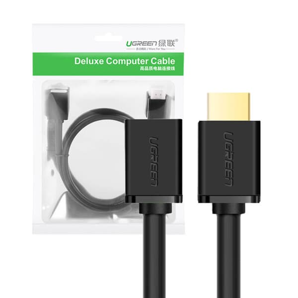 CABLU video prelungitor Ugreen, "HD107" HDMI (T) la HDMI (M), rezolutie maxima 4K UHD (3840 x 2160) la 60 Hz, conectori auriti, 3m, negru "10145" (tim