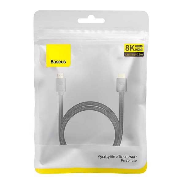 Baseus Video Cable High Definition Series HDMI 8K - HDMI 8K, 2.1 8K 60 Hz, 1.5m Black (WKGQ040101)