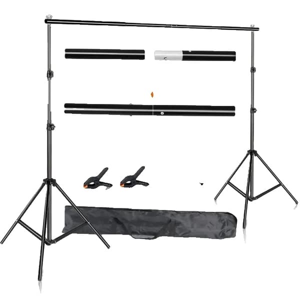 Fotostudio bakgrundsställ, justerbar höjd, bärbar bärväska, 2Mx2M, Ny Regular