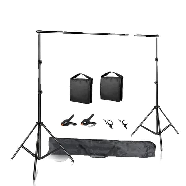 Fotostudio bakgrundsställ, justerbar höjd, bärbar bärväska, 2Mx2M, Ny Regular