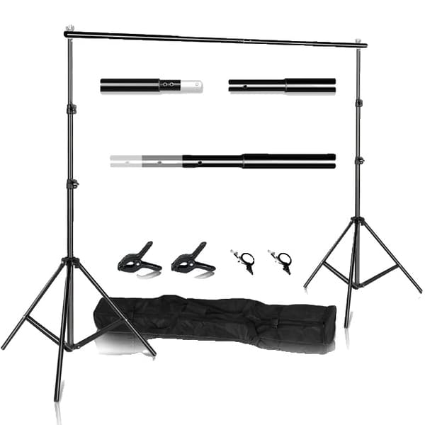 Fotostudio bakgrundsställ, justerbar höjd, bärbar bärväska, 2Mx2M, Ny Regular