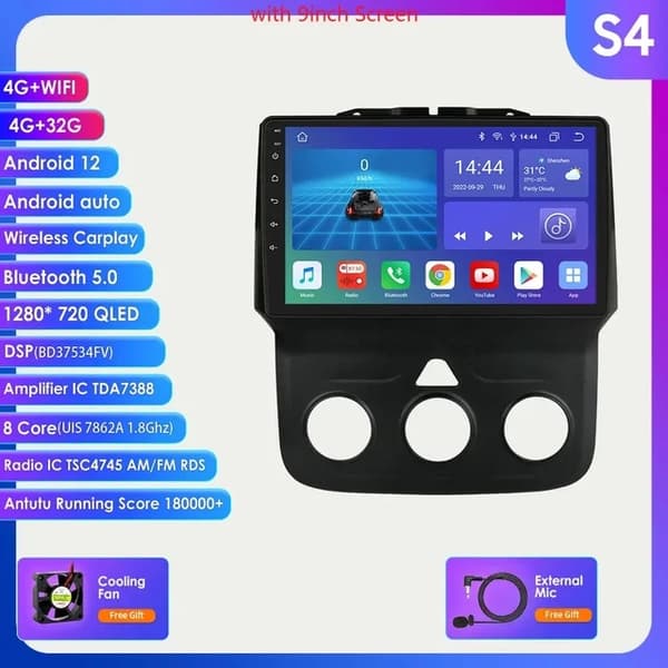 Android-autoradio, monimedia-videosoitin, GPS-navigaattori, S8 (8-ydinprosessori 8G 128G)