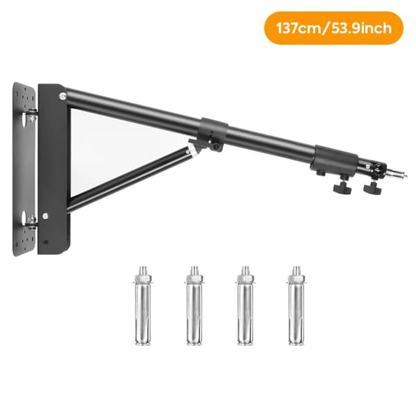 Kamera Fotografi Studie Støtte, Justerbar Højde, Aluminiumslegering Konstruktion, 137cm