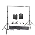 Miniatyrbild 1 av 2: Fotostudio bakgrundsställ, justerbar höjd, bärbar bärväska, 2,6Mx3M, Ny Flexibel Sandsäck