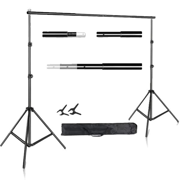 Grönt skärmbakgrundsställ, justerbar höjd, Chromakey-stödsystem, 2x2M, Uppgradering