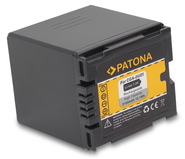PATONA baterie pro digitální kameru Panasonic CGA-DU21 2100mAh