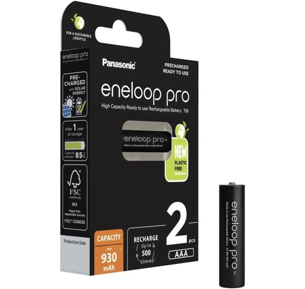 Panasonic eneloop oppladbart batteri Pro AAA 930 2BP
