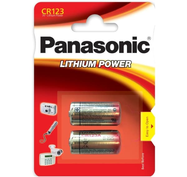 Panasonic batteri CR123AL/2B