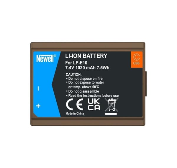 Newell batteri Canon LP-E10 USB-C