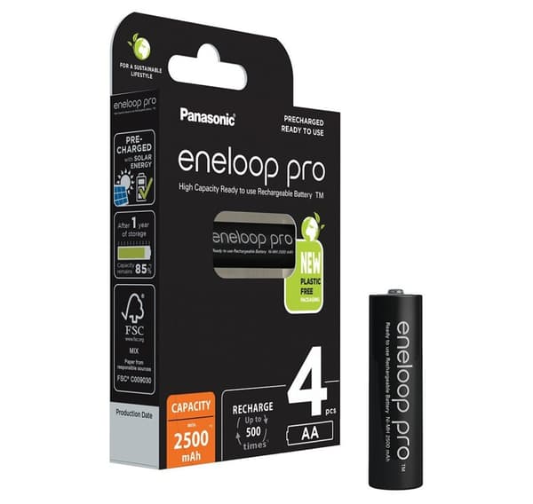 Panasonic eneloop oppladbart batteri Pro AA 2500 4BP