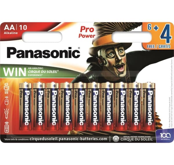 Panasonic Pro Power batteri LR6PPG/10B (6+4stk)