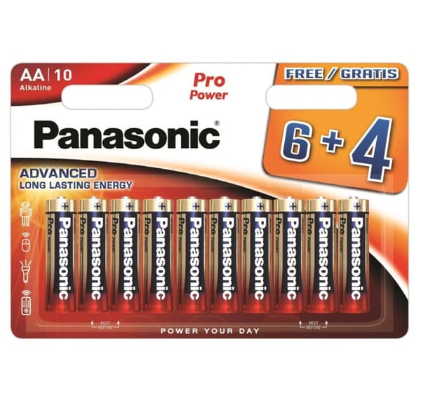 Panasonic Pro Power batteri LR6PPG/10B (6+4stk)