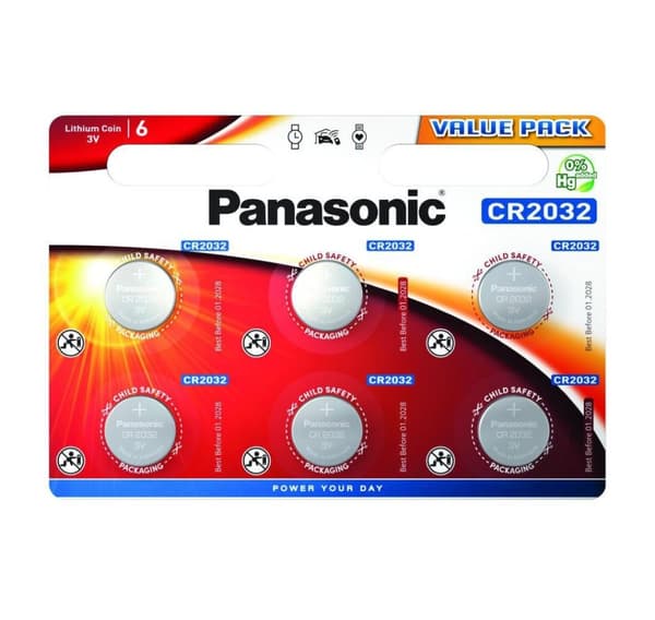 Panasonic batteri CR2032/6B