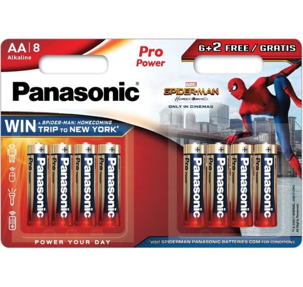 Panasonic Pro Power batteri LR6PPG/8BW (6+2)