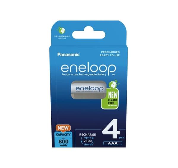 Panasonic eneloop oppladbart batteri AAA 800 4BP