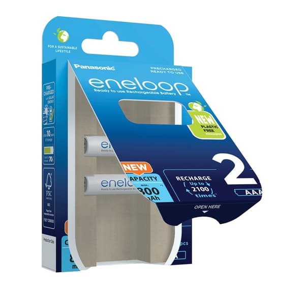 Panasonic eneloop oppladbart batteri AAA 800 2BP