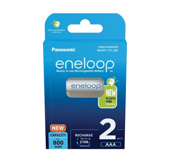 Panasonic eneloop oppladbart batteri AAA 800 2BP
