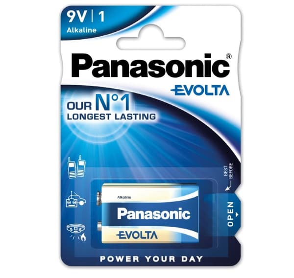 Panasonic Evolta batteri 6LR61EGE/1B 9V