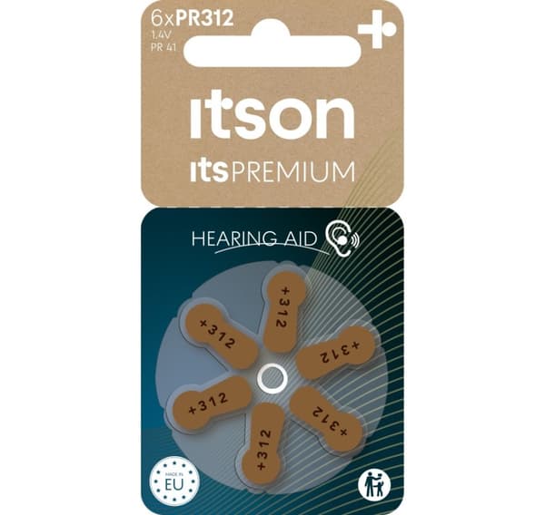 det på sitt PREMIUM høreapparatbatteri PR312IT/6RM