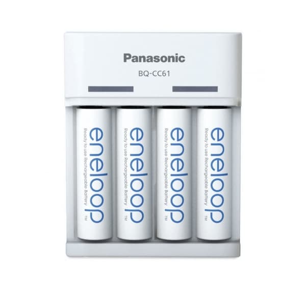 Panasonic eneloop oplader BQ-CC61 + 4x2200mAh