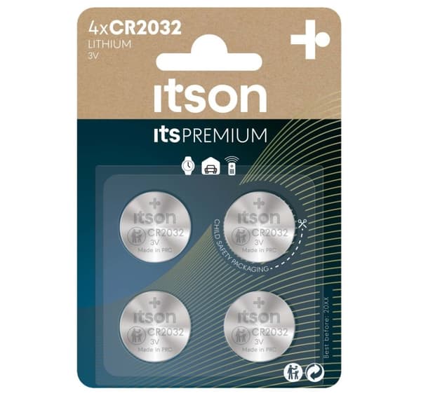 det på sit PREMIUM batteri CR2032IT/4BP